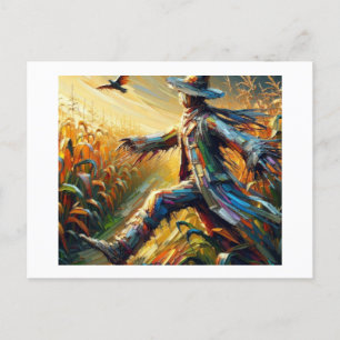 Carte Postale Scarecrow in Field of Corn,