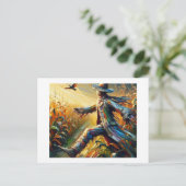 Carte Postale Scarecrow in Field of Corn, (Debout devant)