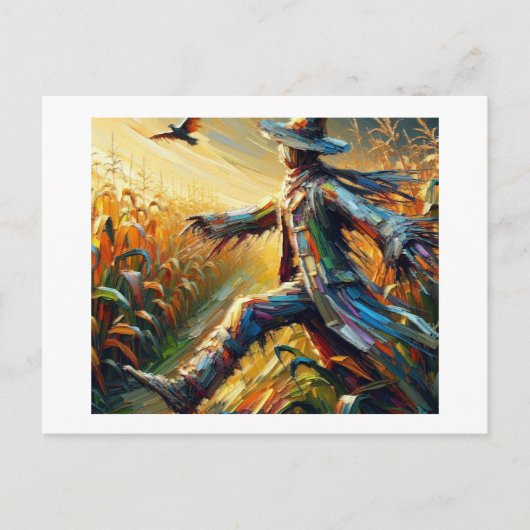 Carte Postale Scarecrow in Field of Corn, (Devant)