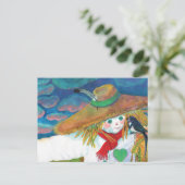 Carte Postale Scarecrow parle d'avaler l'illustration (Debout devant)