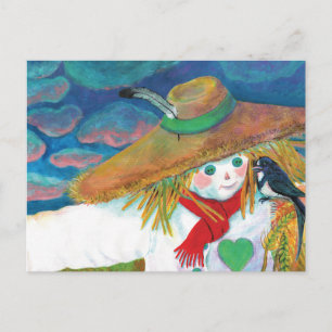 Carte Postale Scarecrow parle d'avaler l'illustration