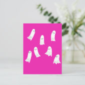 Carte Postale Scarry Halloween Ghosts Scandi Design Éffrayant (Debout devant)