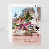 Carte Postale Scary Christmas Devil & Naughty List Warning (Devant / Derrière)