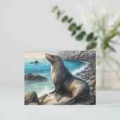 Carte Postale Sceau (Debout devant)