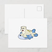 Carte Postale Sceau au Poisson (Devant / Derrière)