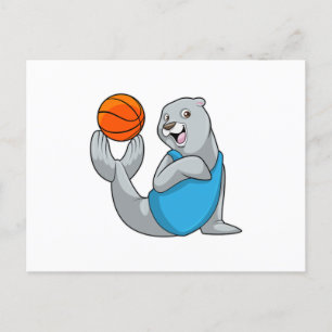 Carte Postale Sceau au sport de basket-ball