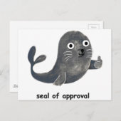 Carte Postale Sceau d'approbation (Devant / Derrière)