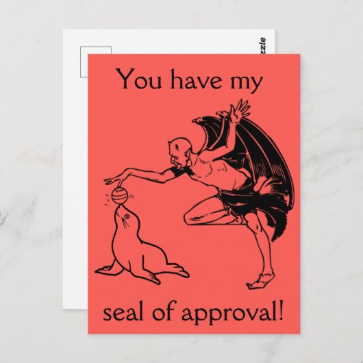 Carte Postale Sceau d'approbation (Devant / Derrière)