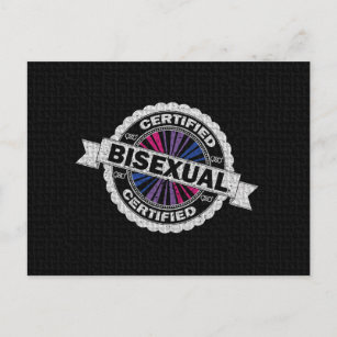 Carte Postale Sceau d'approbation certifié de la fierté bisexuel