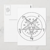Carte Postale Sceau de Baphomet (Devant / Derrière)