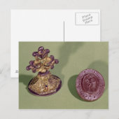 Carte Postale Sceau de Cosimo de Medici (Devant / Derrière)