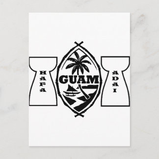 Carte Postale Sceau de Guam avec pierres en lattes
