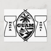 Carte Postale Sceau de Guam avec pierres en lattes (Devant)