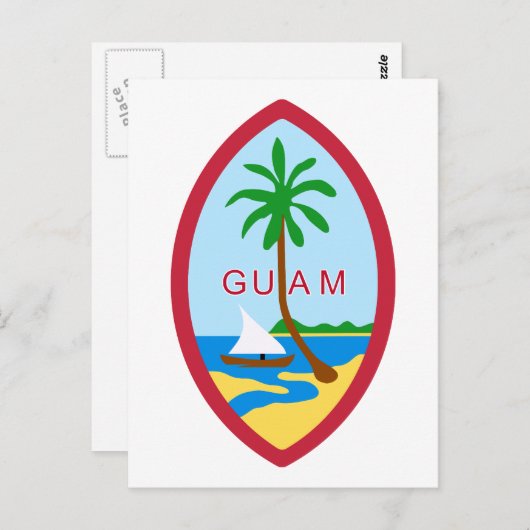 Carte Postale Sceau de Guam GU (Devant / Derrière)