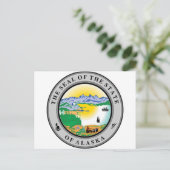 Carte Postale Sceau de l'état de l'Alaska (Debout devant)