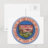 Carte Postale Sceau de l'État de l'Arizona (Devant / Derrière)