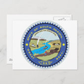 Carte Postale Sceau de l'État du Dakota du Sud (Devant / Derrière)