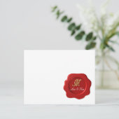 Carte Postale Sceau de monogramme de mariage (Debout devant)