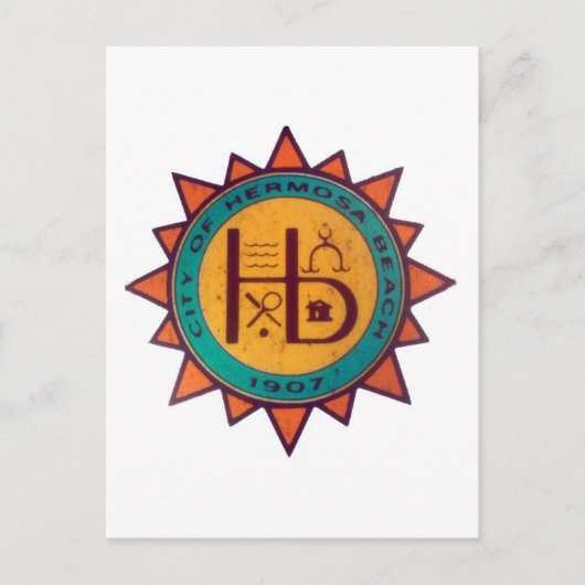 Carte Postale Sceau de plage d'Hermosa (Devant)