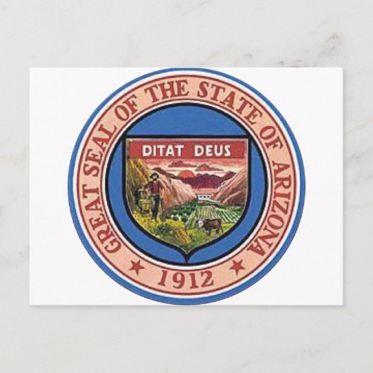 Carte Postale Sceau d'état de l'Arizona (Devant)