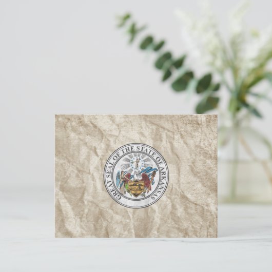 Carte Postale Sceau d'État de l'Arkansas (Debout devant)