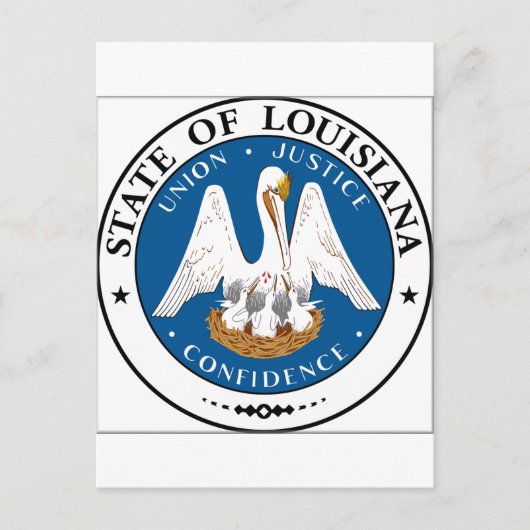 Carte Postale Sceau d'État de Louisiane (Devant)