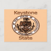 Carte Postale Sceau d'État de Pennsylvanie Keystone (Devant)