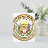 Carte Postale Sceau d'État d'Hawaii (Debout devant)