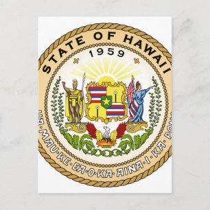 Carte Postale Sceau d'État d'Hawaii