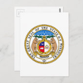 Carte Postale Sceau d'État du Missouri (Devant / Derrière)