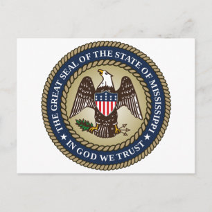 Carte Postale Sceau du Mississippi (État des États-Unis)