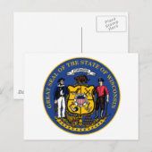 Carte Postale Sceau du Wisconsin (Devant / Derrière)