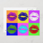 Carte Postale Scellé Avec Un Baiser (Devant / Derrière)