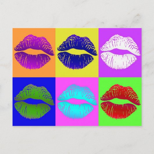 Carte Postale Scellé Avec Un Baiser (Devant)