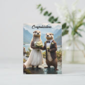 Carte Postale **"Scellé avec un baiser : Otterly in Love"** (Debout devant)
