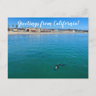 Carte Postale Scellé avec un baiser : Salutations de la Californ