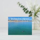 Carte Postale Scellé avec un baiser : Salutations de la Californ (Debout devant)