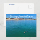 Carte Postale Scellé avec un baiser : Salutations de la Californ (Devant / Derrière)