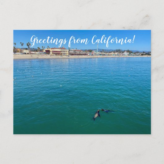 Carte Postale Scellé avec un baiser : Salutations de la Californ (Devant)