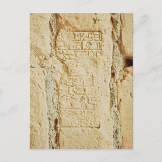 Carte Postale Scénario Cuneiform sur un mur de palais (Devant)