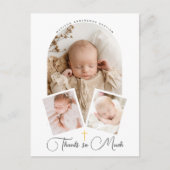 Carte Postale Scénario manuscrit Remerciement de baptême religie (Devant)