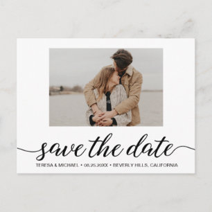 Carte Postale Scénario moderne de faire-part de save the date av