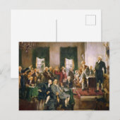Carte Postale Scène à la signature de la Constitution (Devant / Derrière)