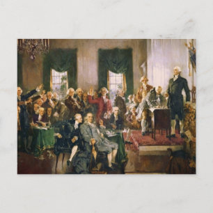 Carte Postale Scène à la signature de la Constitution