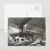 Carte Postale Scène américaine de chemin de fer, 1871 (Devant / Derrière)