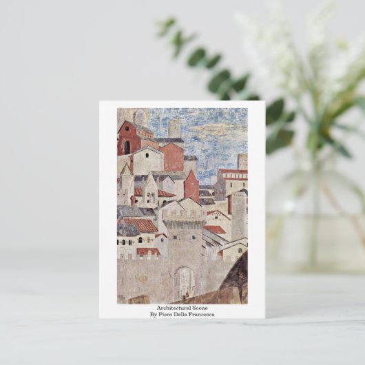 Carte Postale Scène Architecturale. Par Piero Della Francesca (Debout devant)
