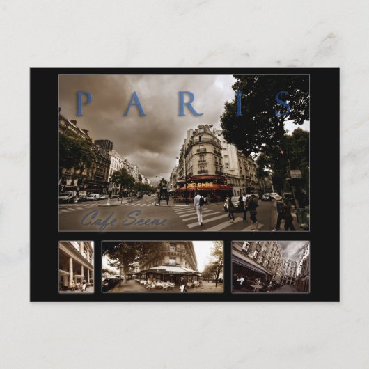 Carte Postale Scène Café Parisienne (Devant)
