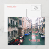 CARTE POSTALE SCÈNE CANALE "L'AMOUR DU VÉNÉZIE" (Devant / Derrière)