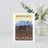 Carte Postale Scène Caribou - Wrangell, Alaska (Debout devant)