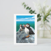Carte Postale Scène ConnecticutPuffins (Debout devant)